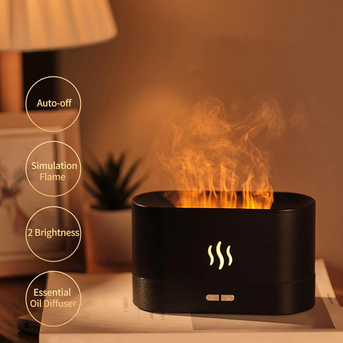 Eacam Simulation Flame Mist Humidifier