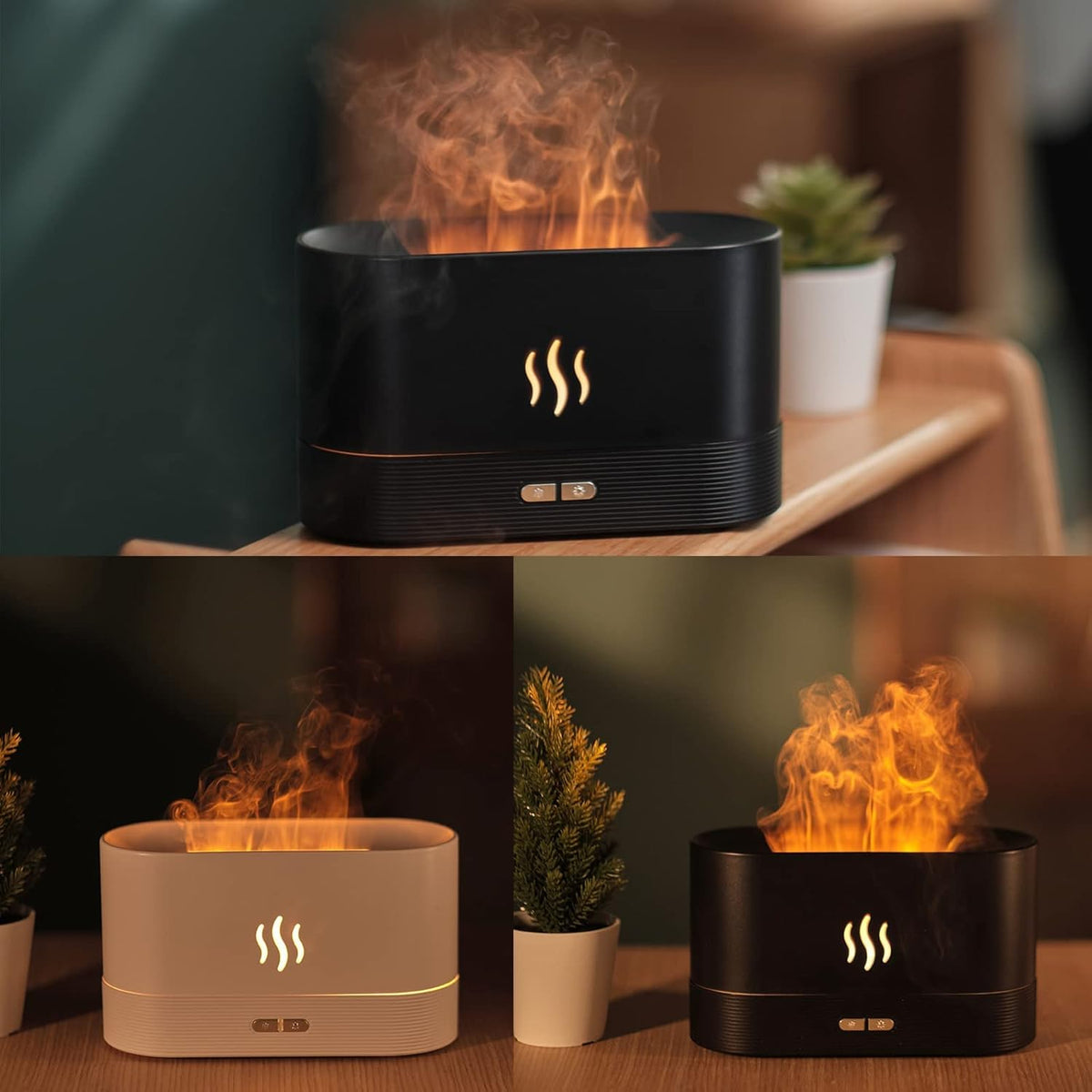 Eacam Simulation Flame Mist Humidifier
