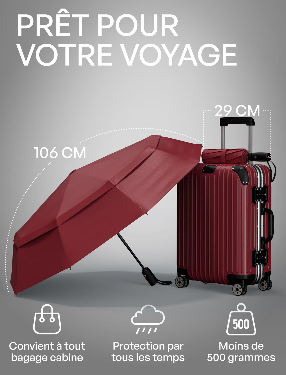 Parapluie pliant automatique Repel