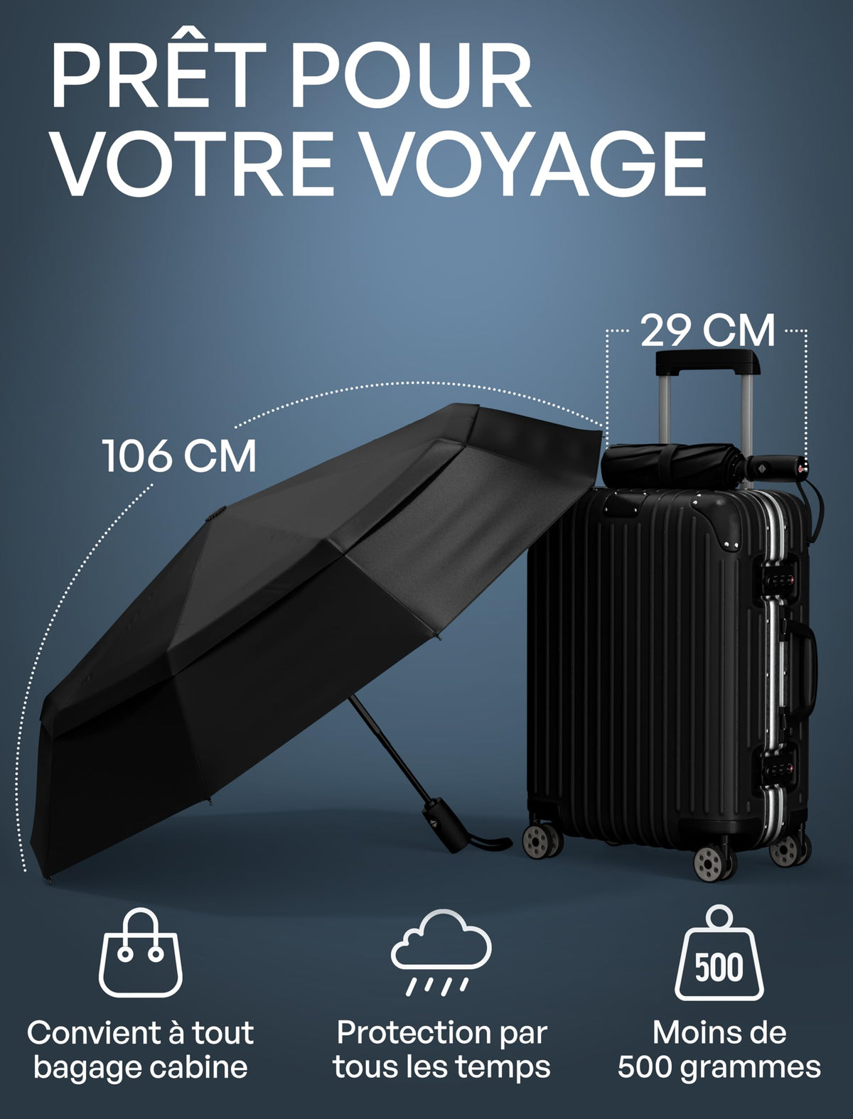 Parapluie pliant automatique Repel