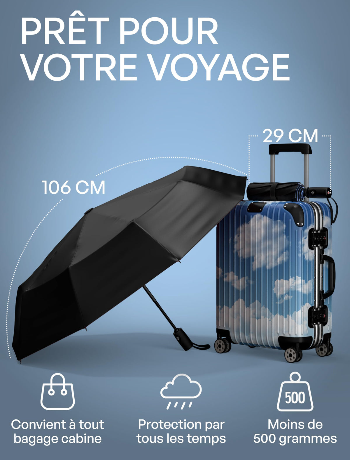 Parapluie pliant automatique Repel