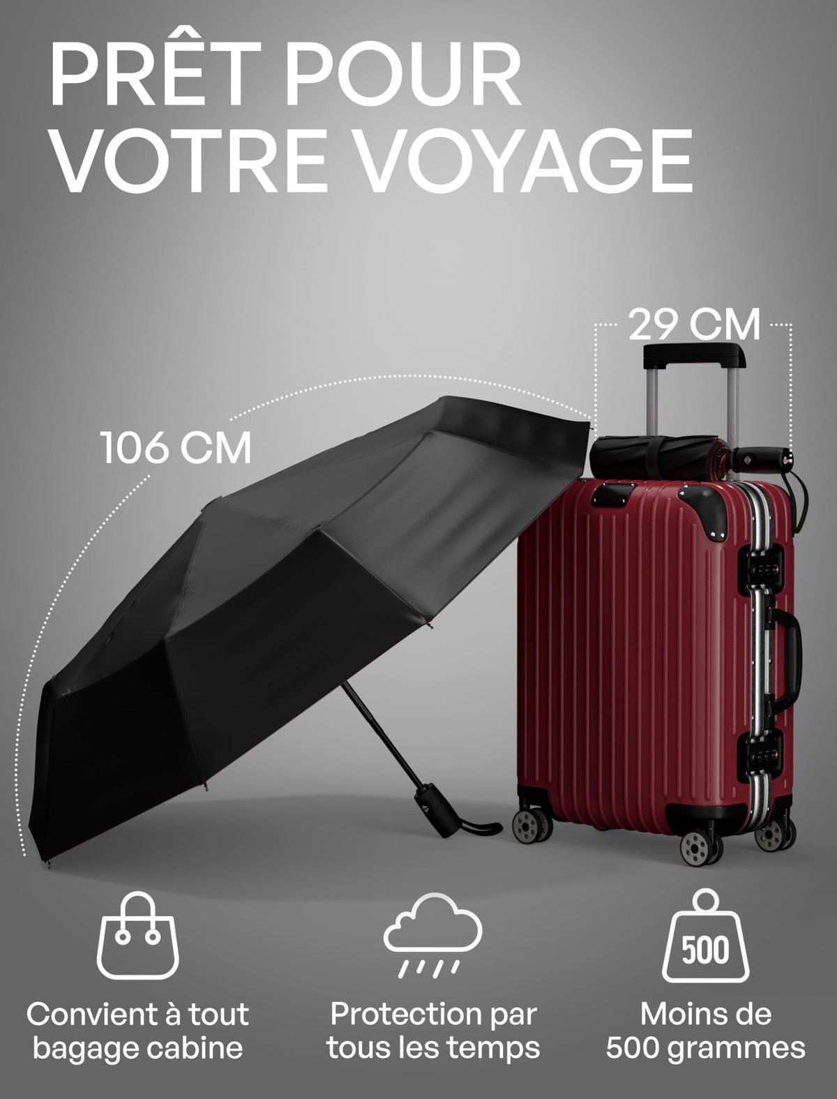 Parapluie pliant automatique Repel