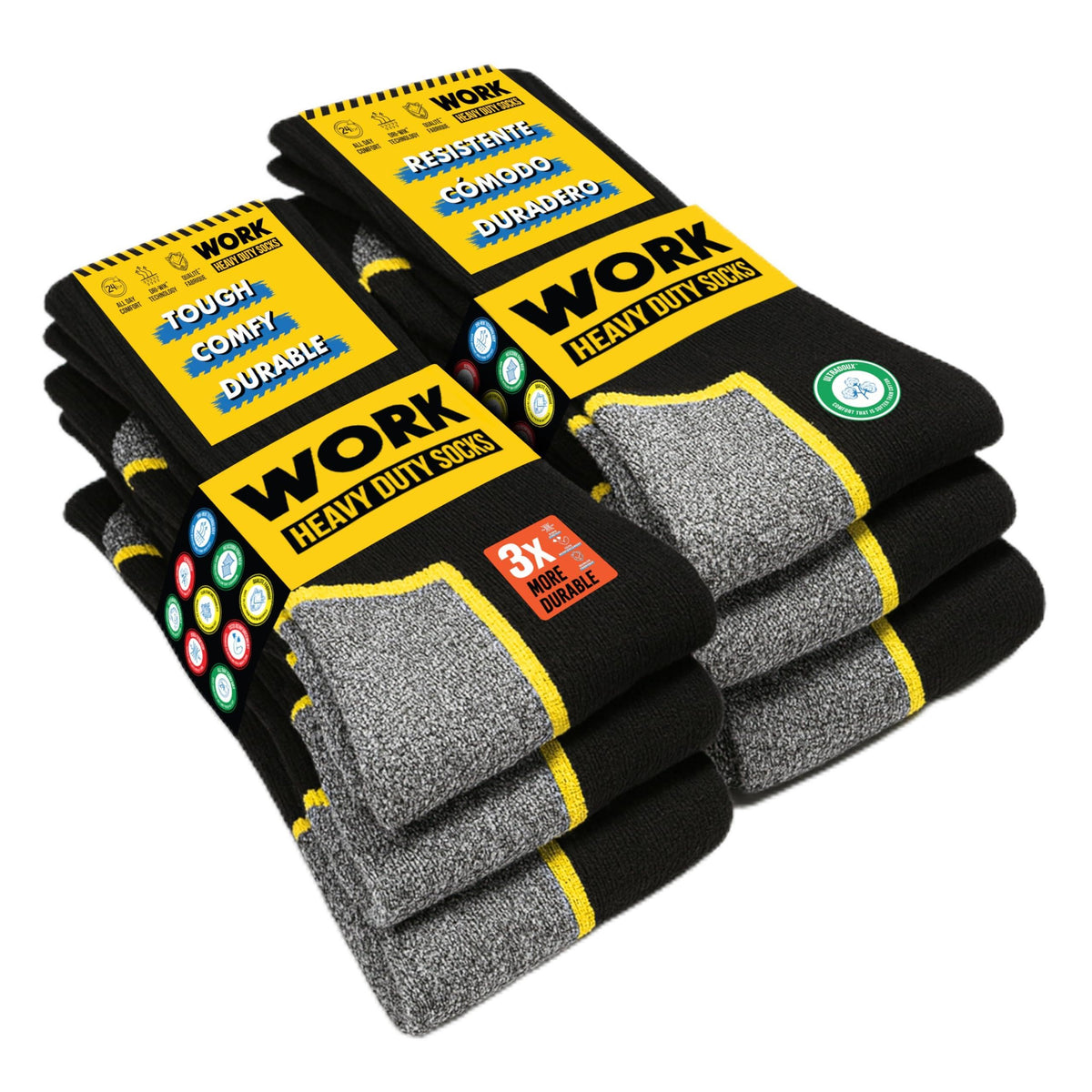 Chaussettes de travail SOXCO – lot de 6 ou 10 paires
