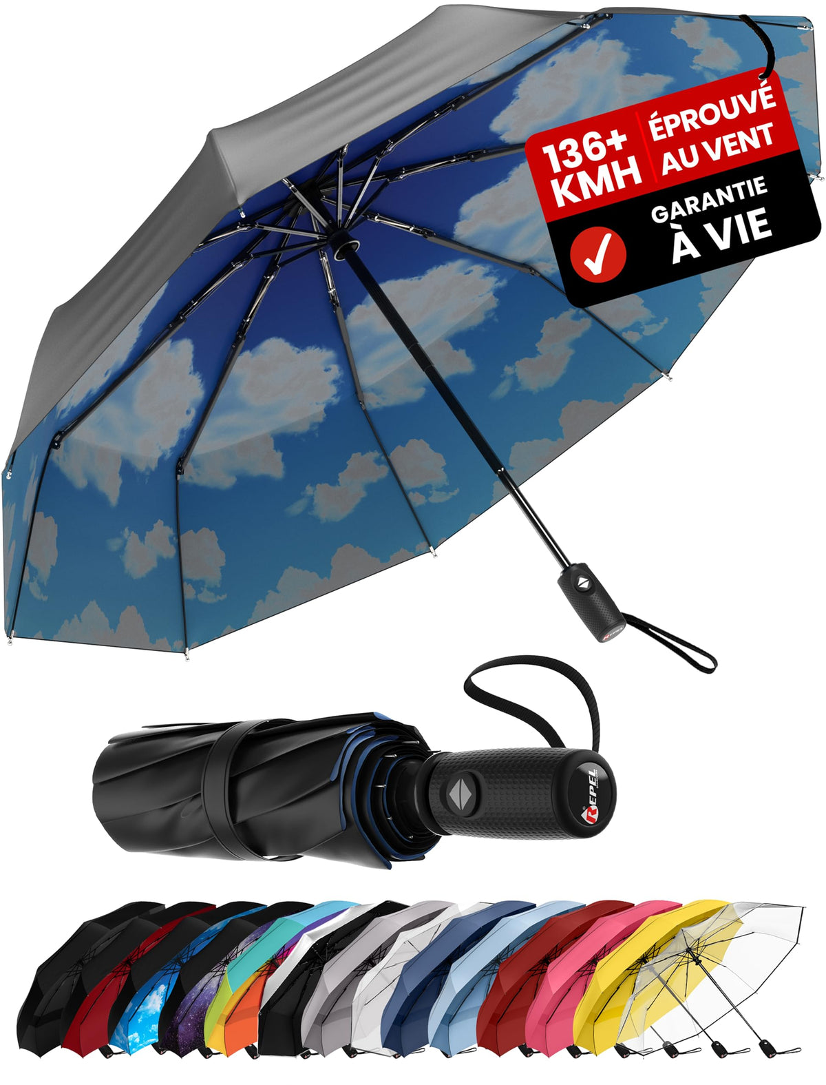 Parapluie pliant automatique Repel