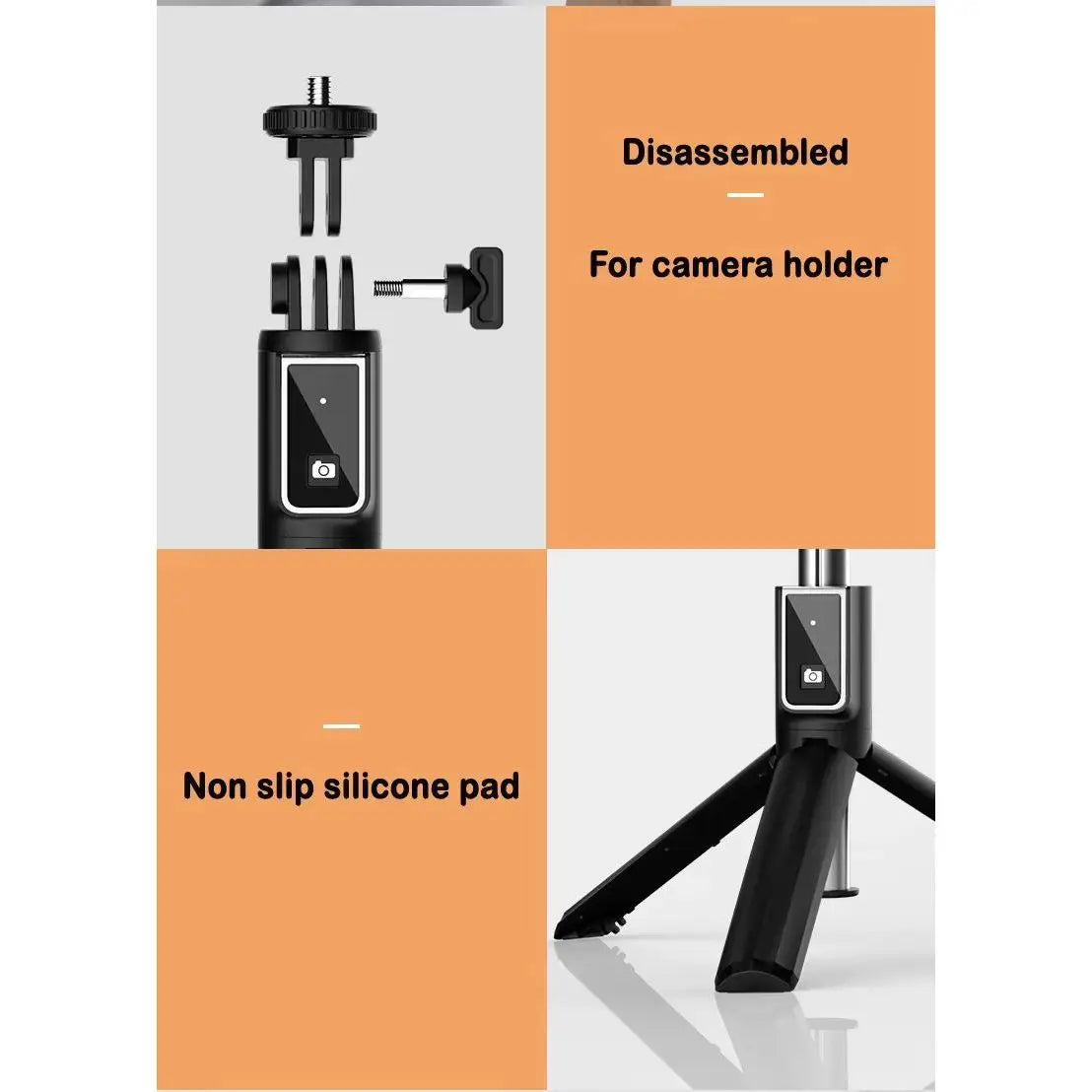 Trépied selfie extensible de 3,3 pieds en aluminium avec télécommande sans fil
