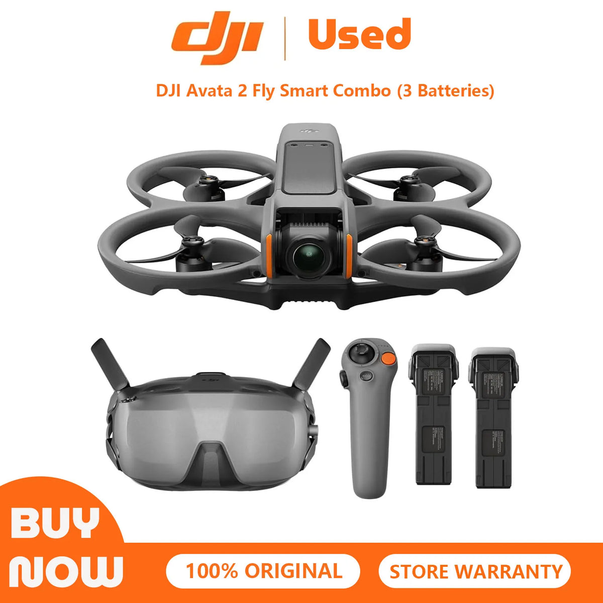 Drone FPV DJI Avata 2 Fly Smart Combo – reconditionné