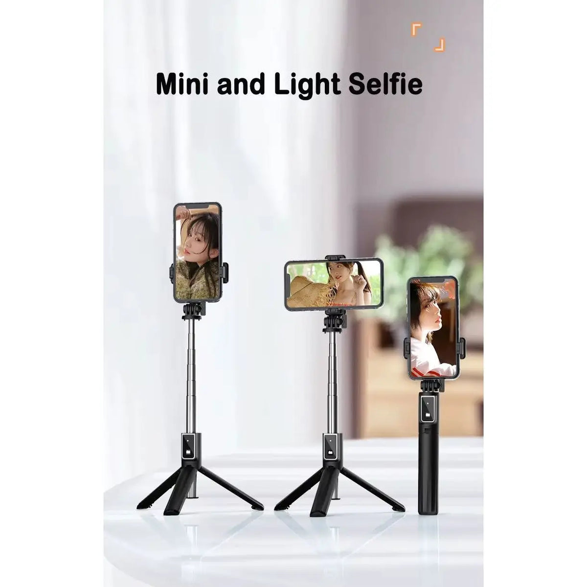 Trépied selfie extensible de 3,3 pieds en aluminium avec télécommande sans fil