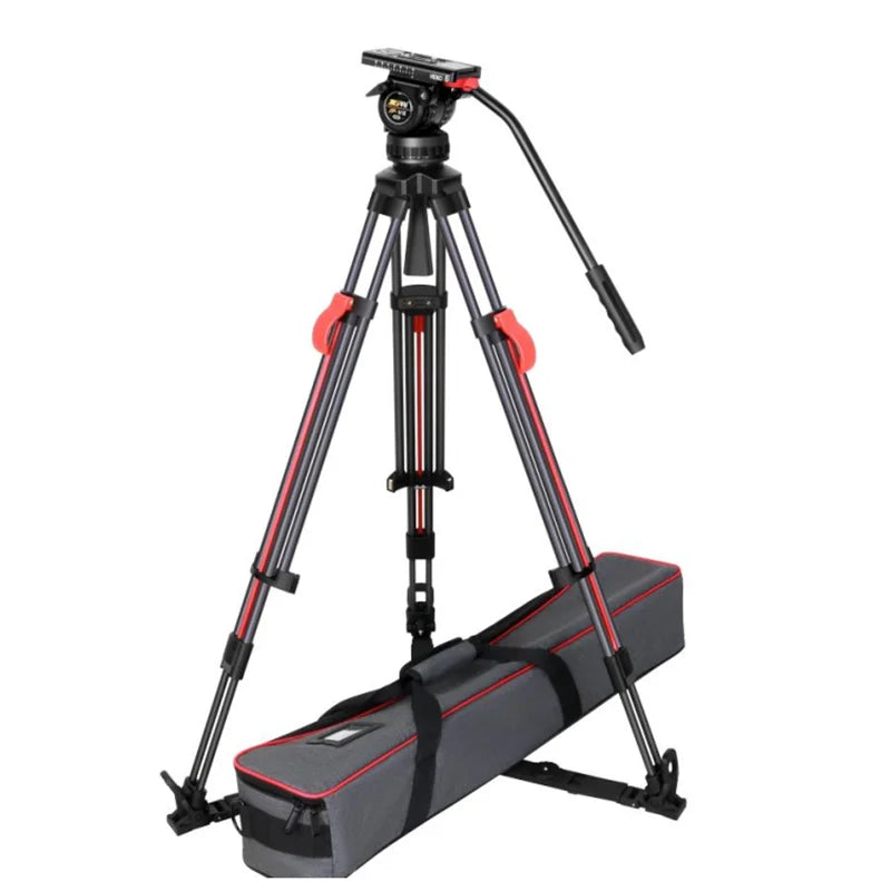 Trépied vidéo professionnel Jiepai V6 CF-S avec tête fluide
