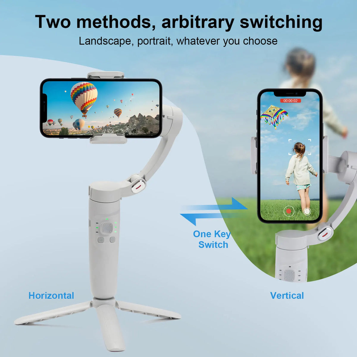 Stabilisateur smartphone à 3 axes avec fonction trépied – modèle M1