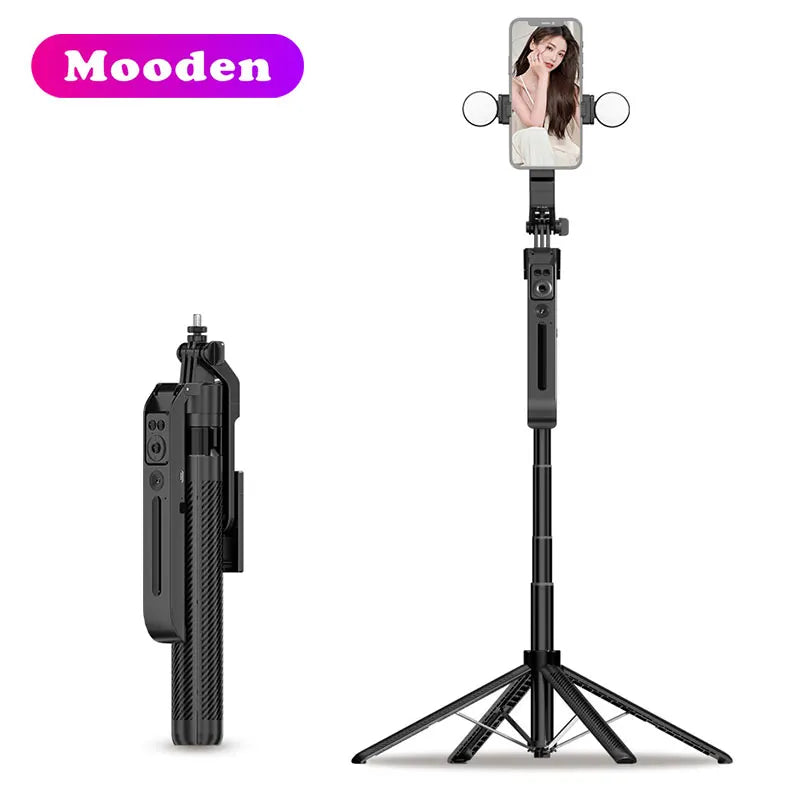 Perche selfie pliable C12 en aluminium avec suivi du visage et télécommande sans fil