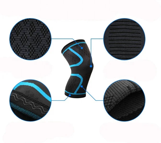 Manchon de compression pour genou en nylon élastique