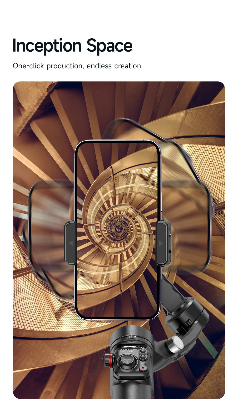 Stabilisateur smartphone M03 à 3 axes avec suivi IA