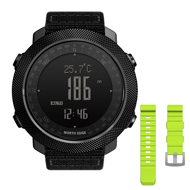 Montre numérique de sport NORTH EDGE avec altimètre et boussole