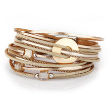 Bracelet mixte en corde avec fermoir magnétique