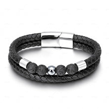Bracelet mixte en corde avec fermoir magnétique