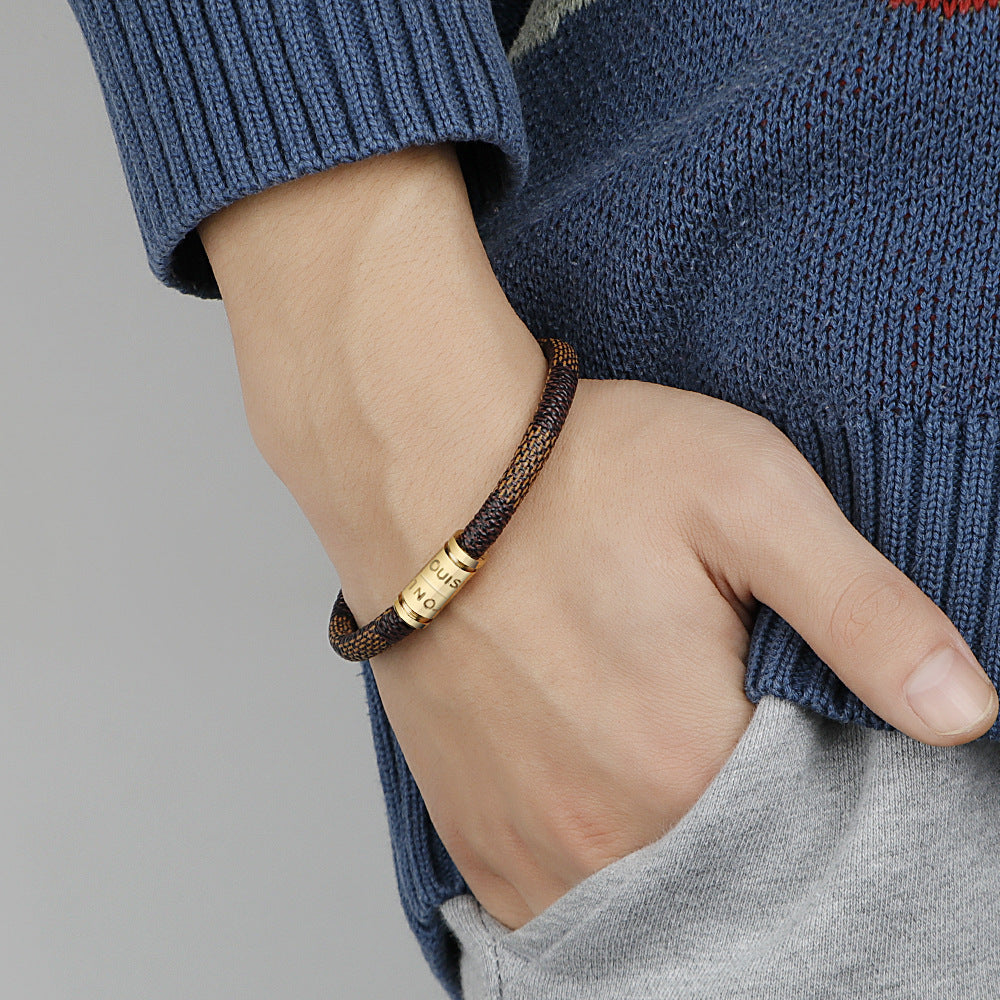 Bracelet mixte en corde avec fermoir magnétique