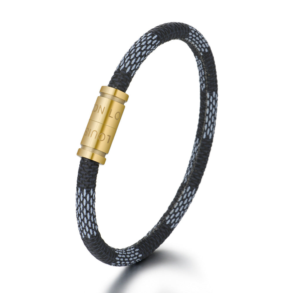 Bracelet mixte en corde avec fermoir magnétique