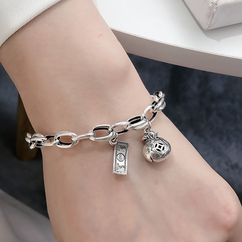 Bracelet vintage avec étoile à six branches