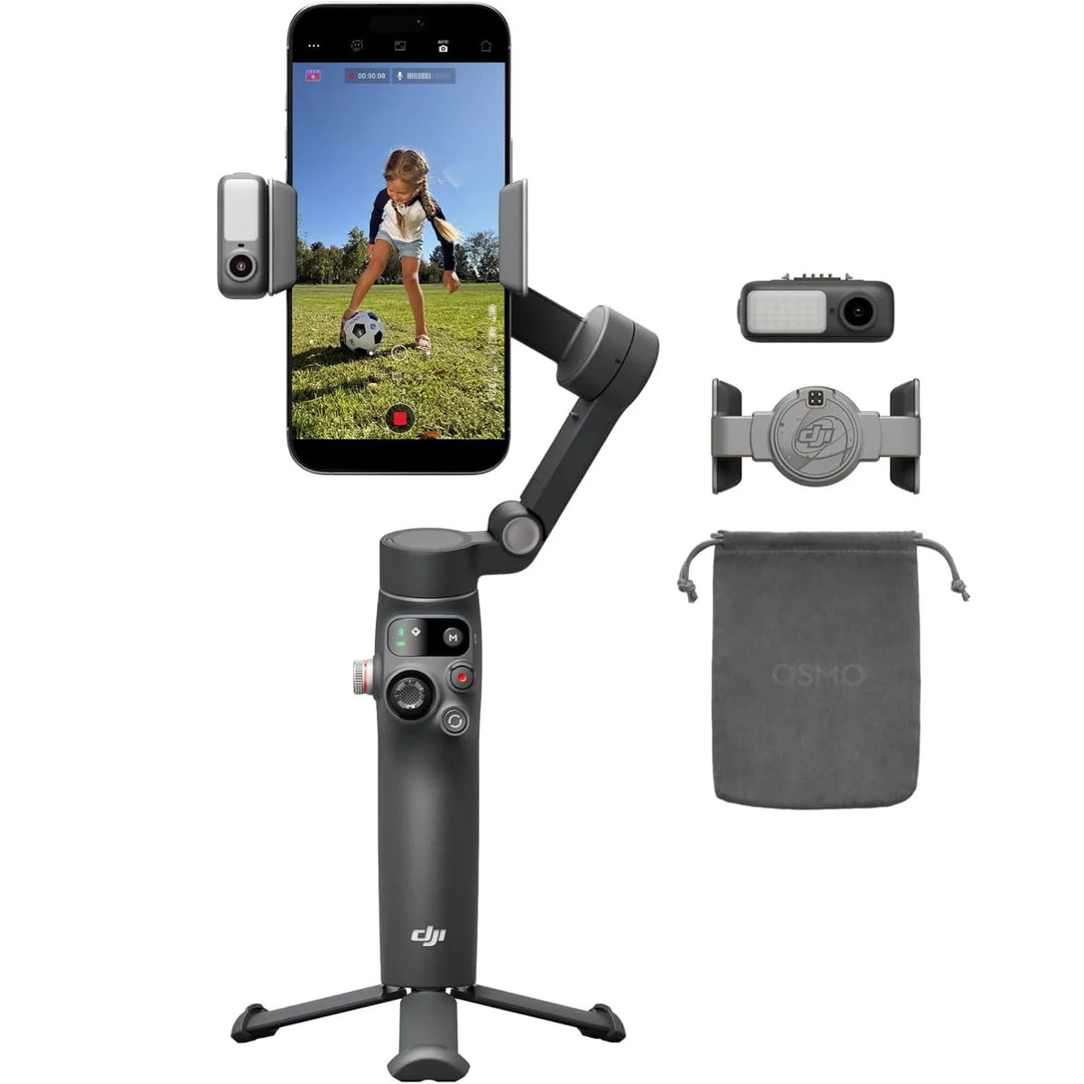 Stabilisateur DJI Osmo Mobile 8 avec suivi intelligent – pack avancé
