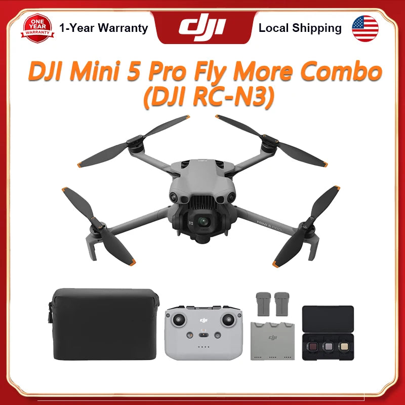 Drone DJI Mini 5 Pro – pack Fly More avec RC-N3