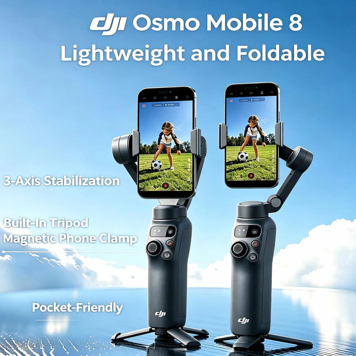 Stabilisateur DJI Osmo Mobile 8 avec suivi intelligent – pack avancé