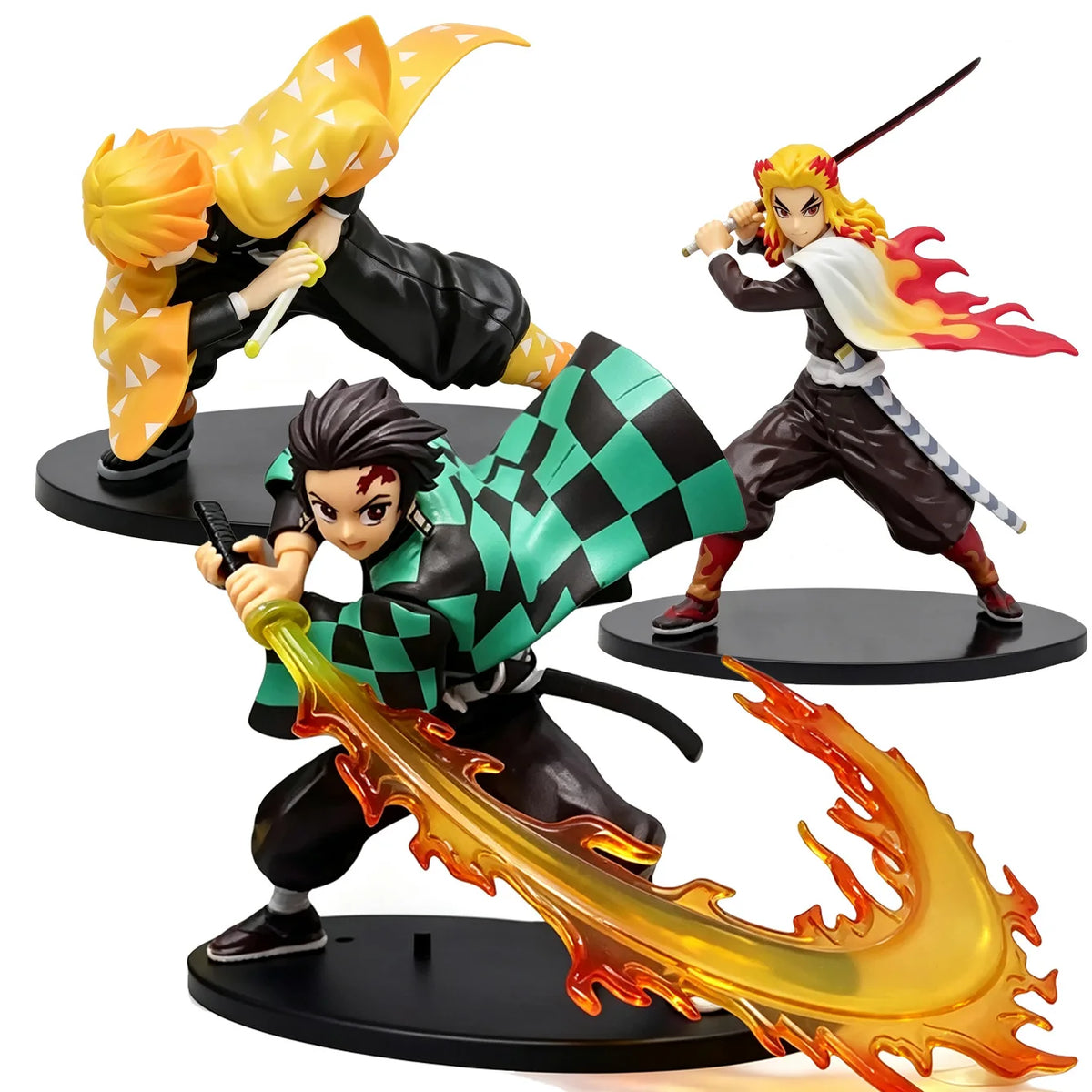 Figurine de guerrier d’anime en pose de combat