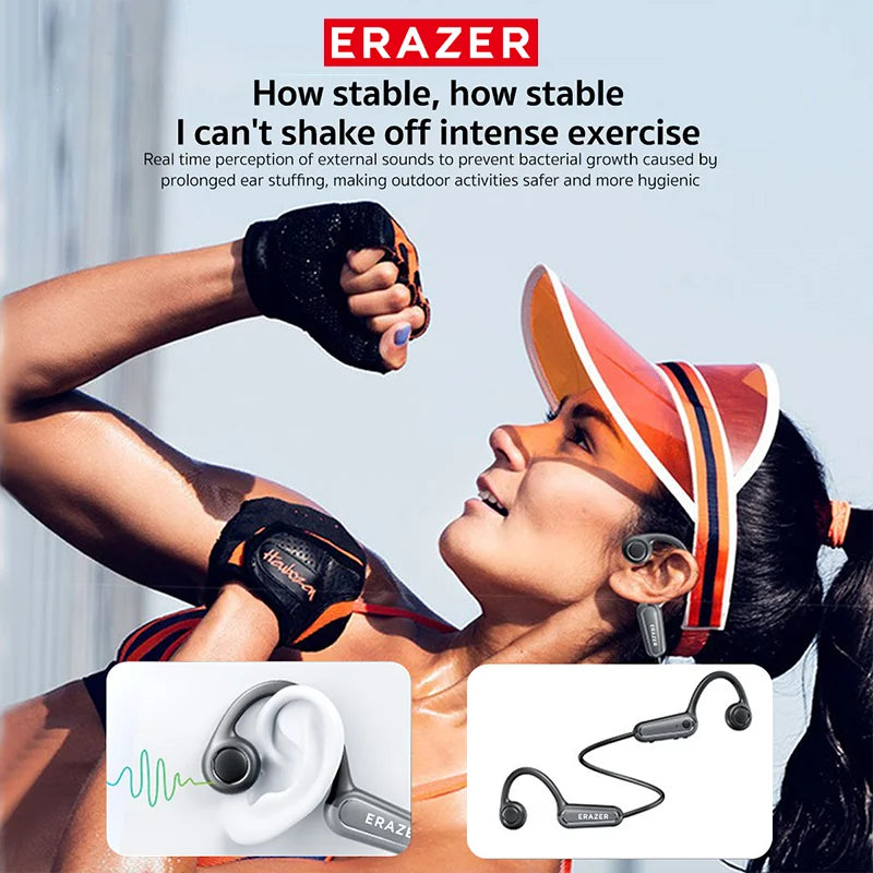 Écouteurs ERAZER XF22 à conduction osseuse, Bluetooth 5.4