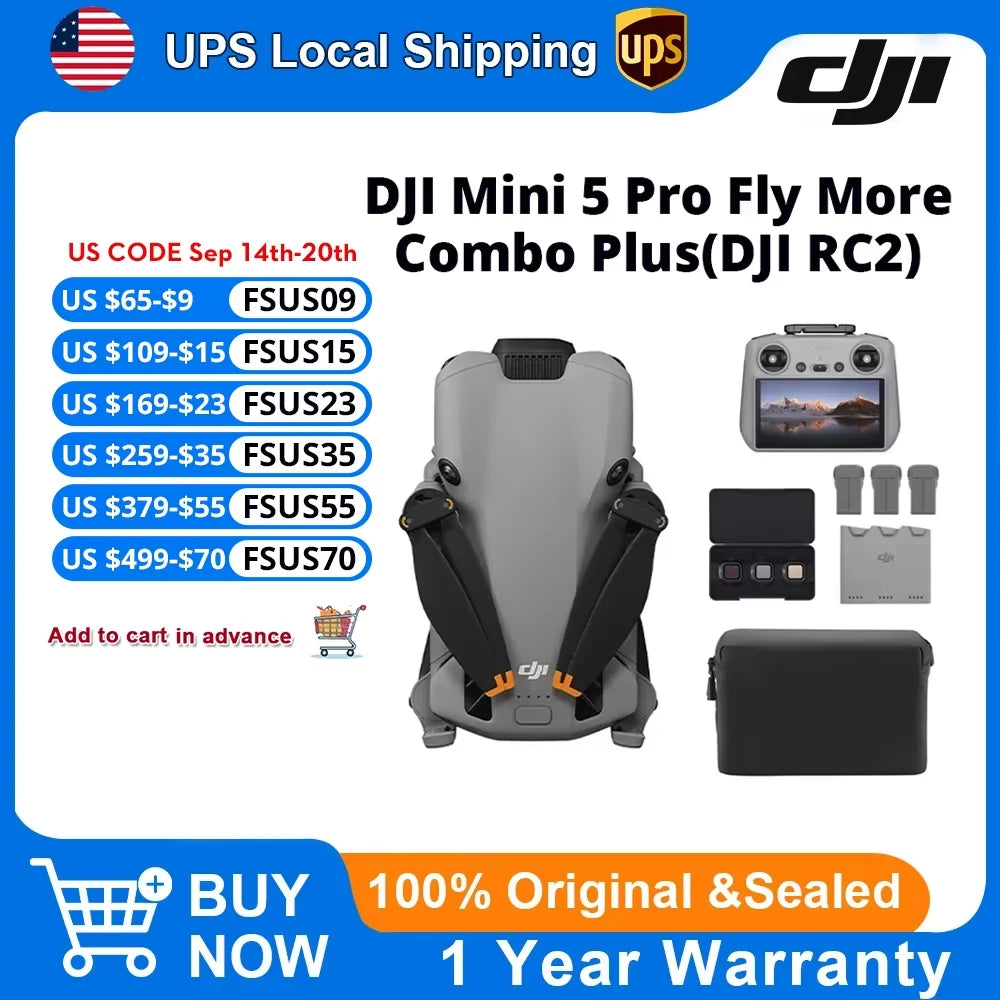 Drone DJI Mini 5 Pro – pack Fly More RC 2