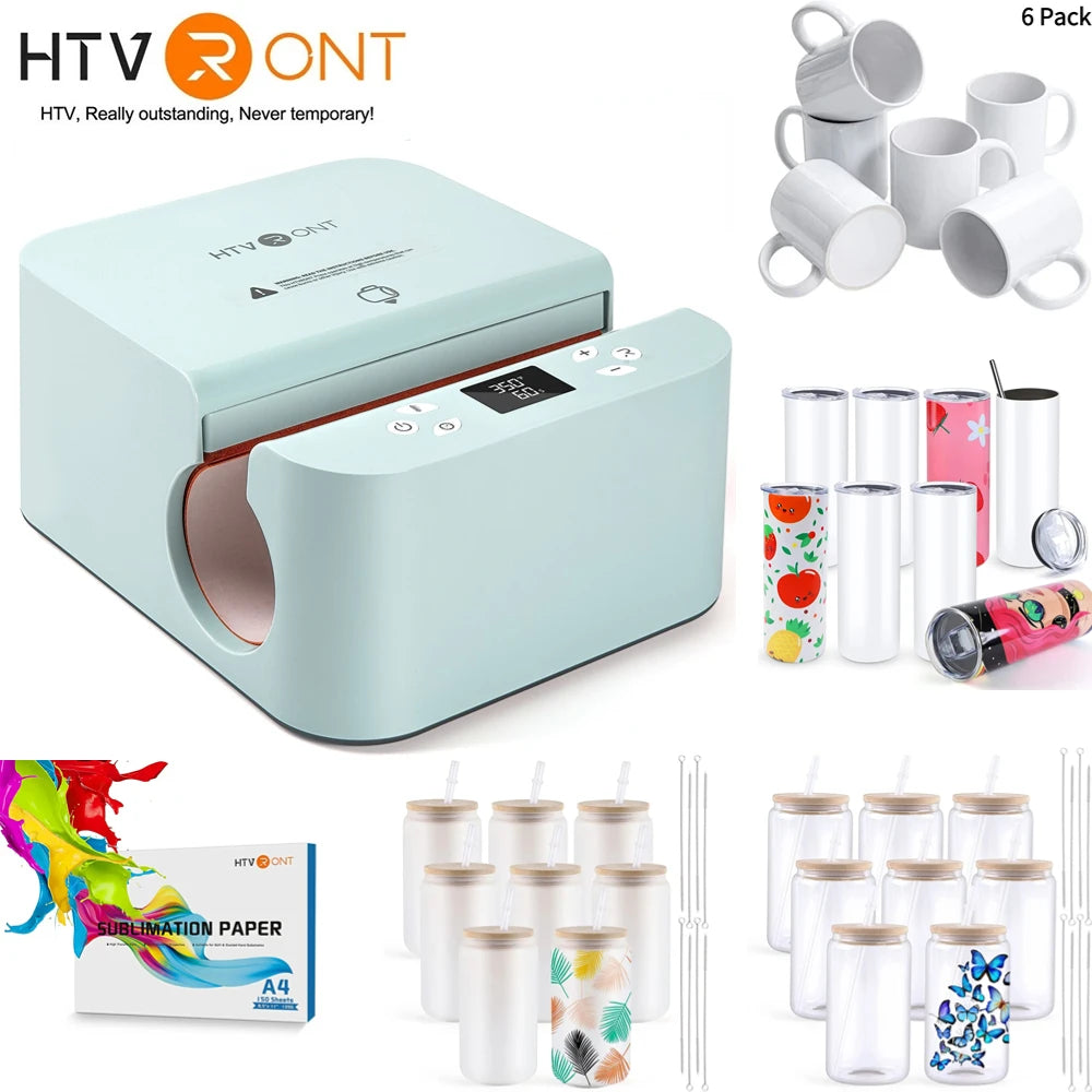 Presse automatique HTVRONT pour gobelets – pack avec accessoires