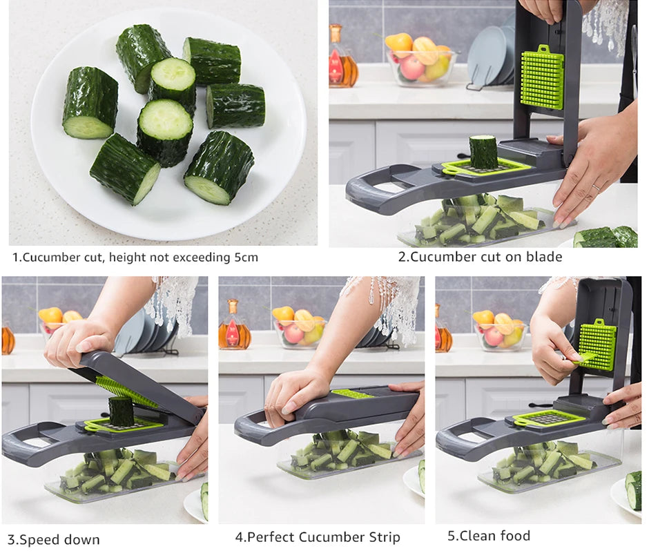 Râpe multifonction pour légumes avec accessoires de cuisine