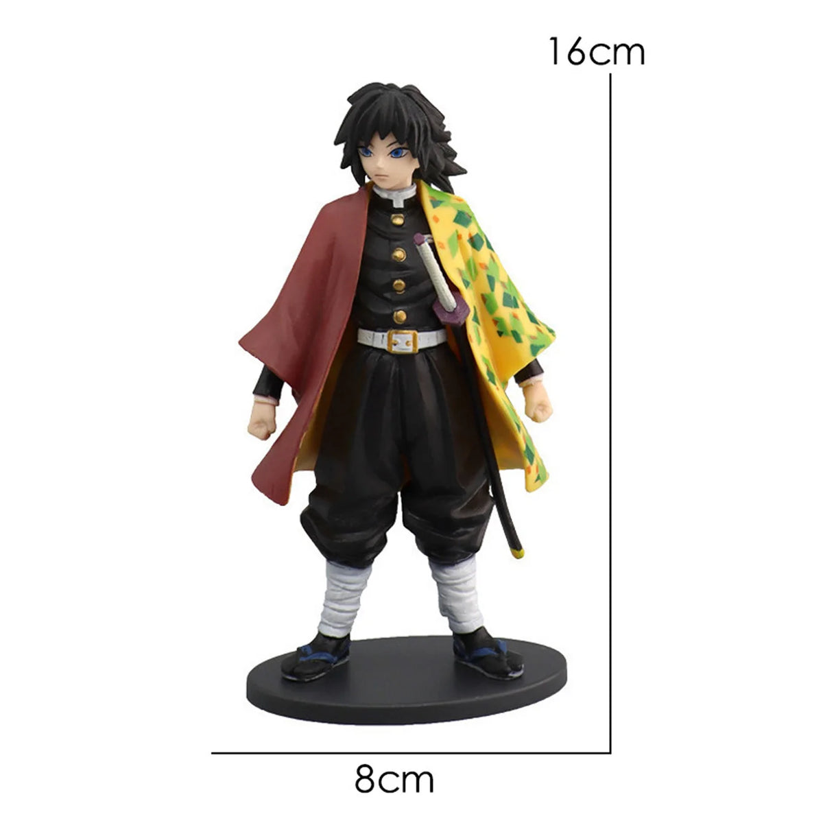 Figurine de guerrier d’anime en pose de combat