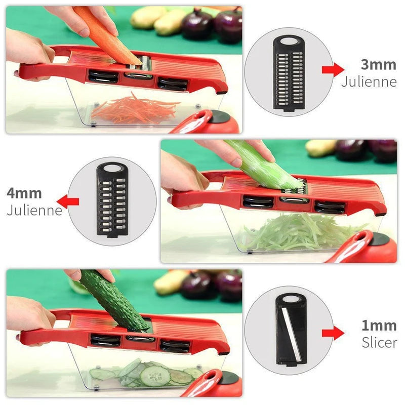 Râpe multifonction pour légumes avec accessoires de cuisine