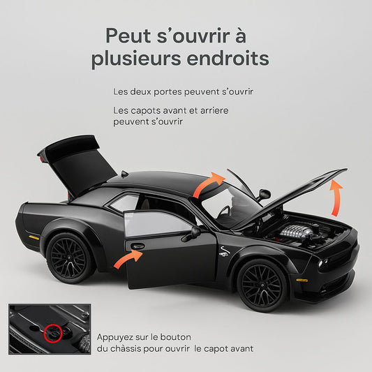 Modèle de Voiture Dodge Challenger SRT Hellcat – Échelle 1:24