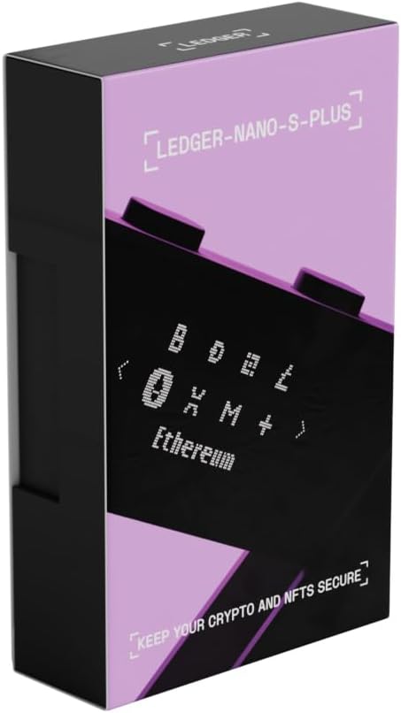 Ledger Nano S Plus Crypto Hardware Wallet (Matte Black) - Safeguard your crypto, NFTs and tokens (For Desktop and Android only)