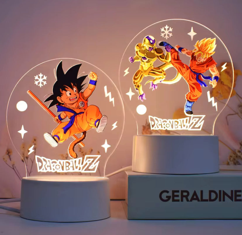 Lampe de Nuit 3D en Acrylique – Figurine d'Anime Japonais pour