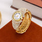 Montre Bracelet Femme Luxe – Doré & Strass avec Boîtier