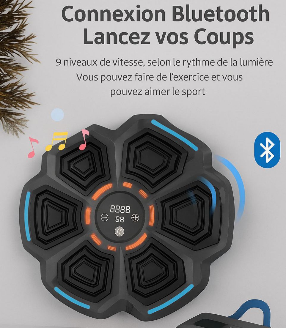 Appareil de Boxe Musical Intelligent avec Connexion Bluetooth