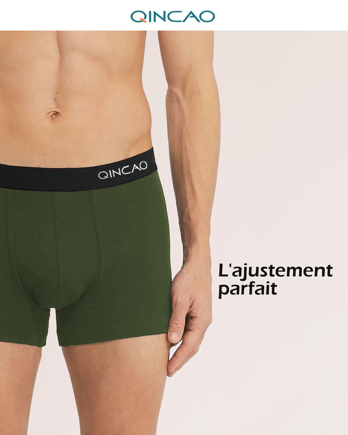 Boxers homme QINCAO en coton – lot de 6