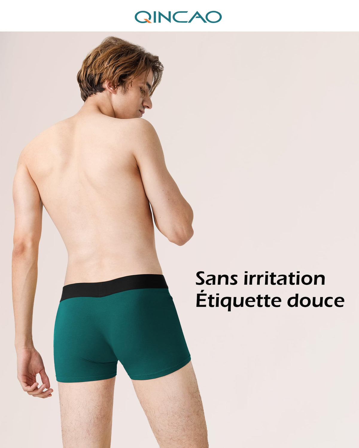 Boxers homme QINCAO en coton – lot de 6