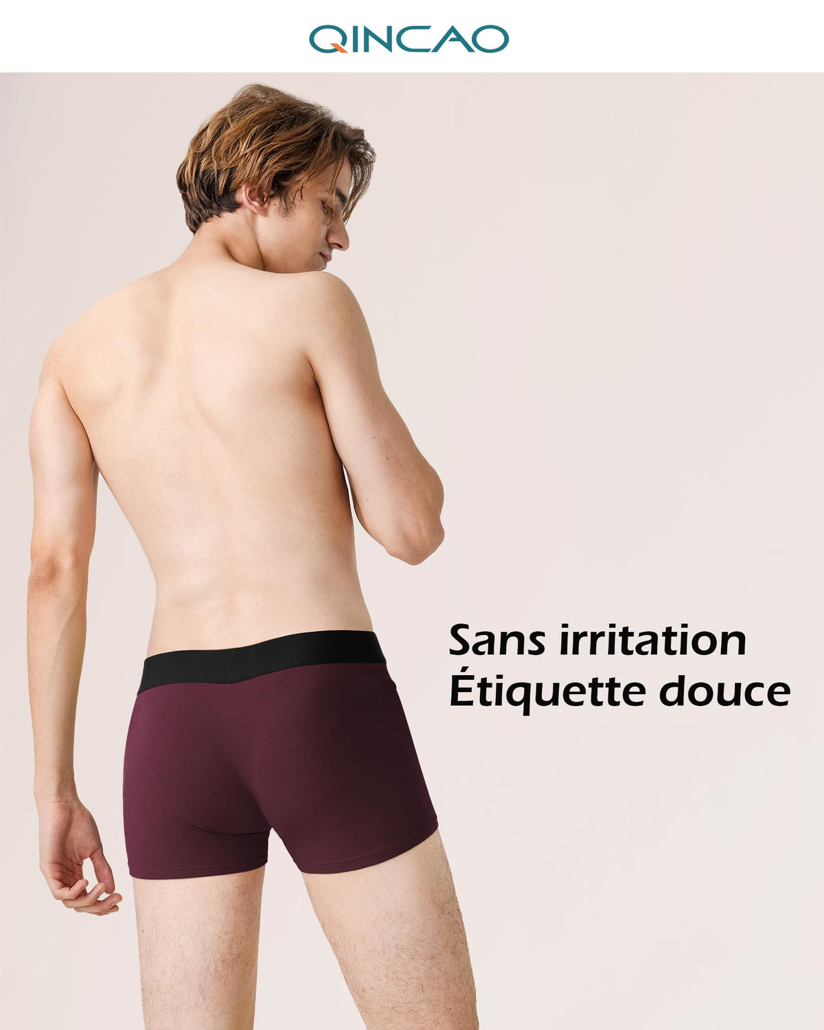 Boxers homme QINCAO en coton – lot de 6