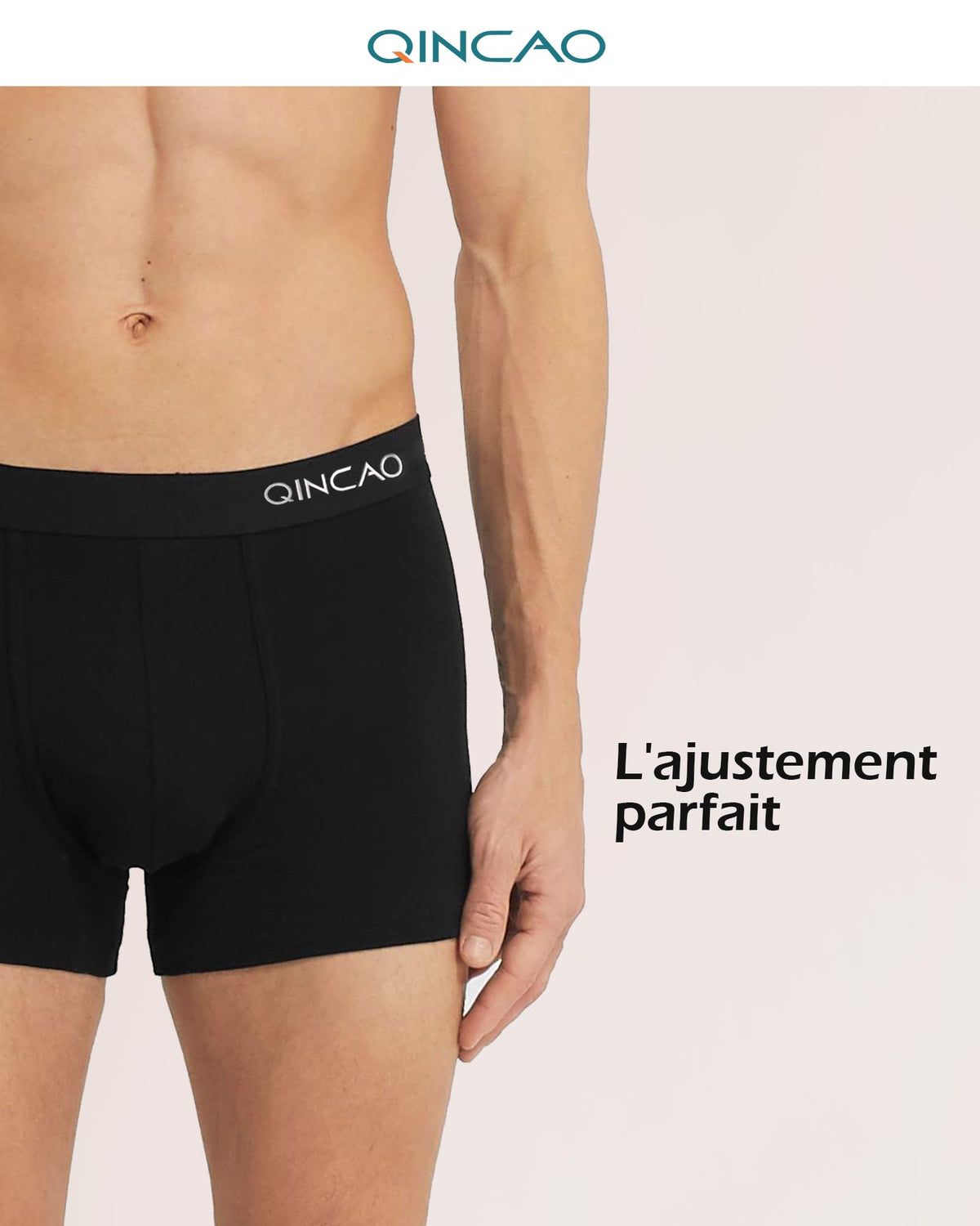 Boxers homme QINCAO en coton – lot de 6