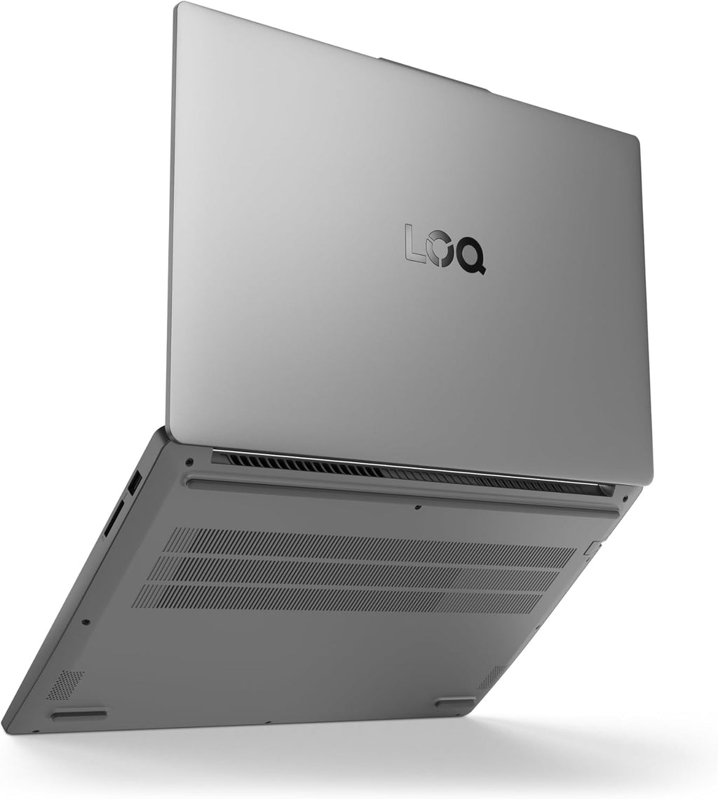 Lenovo LOQ 15IAX9E Gaming Laptop with AI, 15.6"FHD 144Hz Display, Intel Core i5-12450HX, 16GB RAM, 512GB SSD,RTX 2050 4GB GDDR6, Win11, White Backlit Eng-Arabic, Luna Grey - [83LK001SAX]
