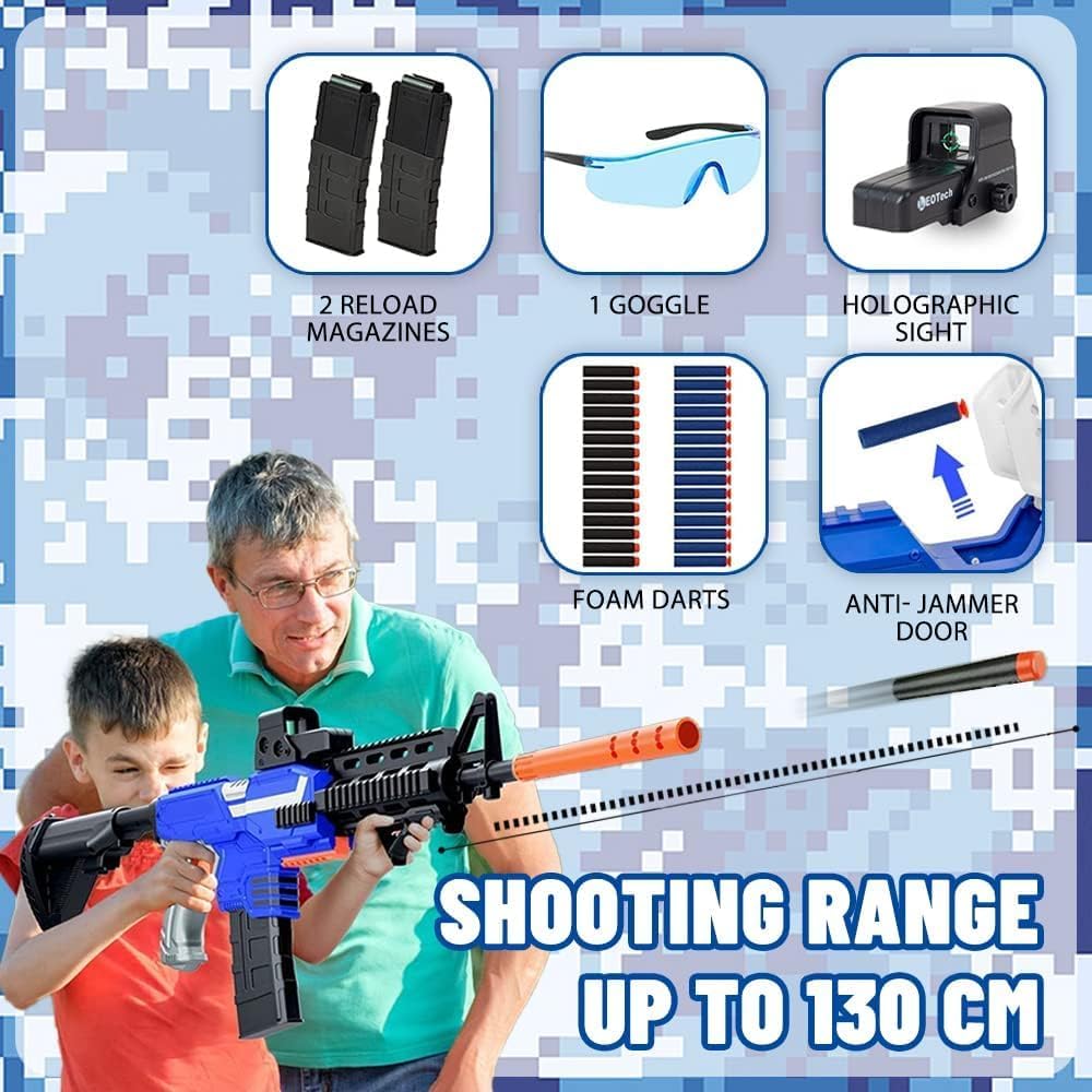 Toy Gun for Nerf Guns Bullets Automatic Sniper Rifle -3 Modes Toy Foam Blasters with Tactical Vest, Bipod, 2 Clips and 150 Darts, Electric Toys for Adults Boys Age 8-12 Gifts for Birthday Xmas