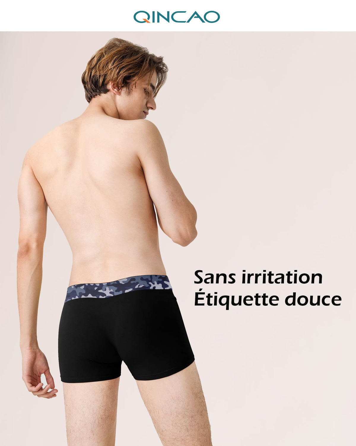 Boxers homme QINCAO en coton – lot de 6