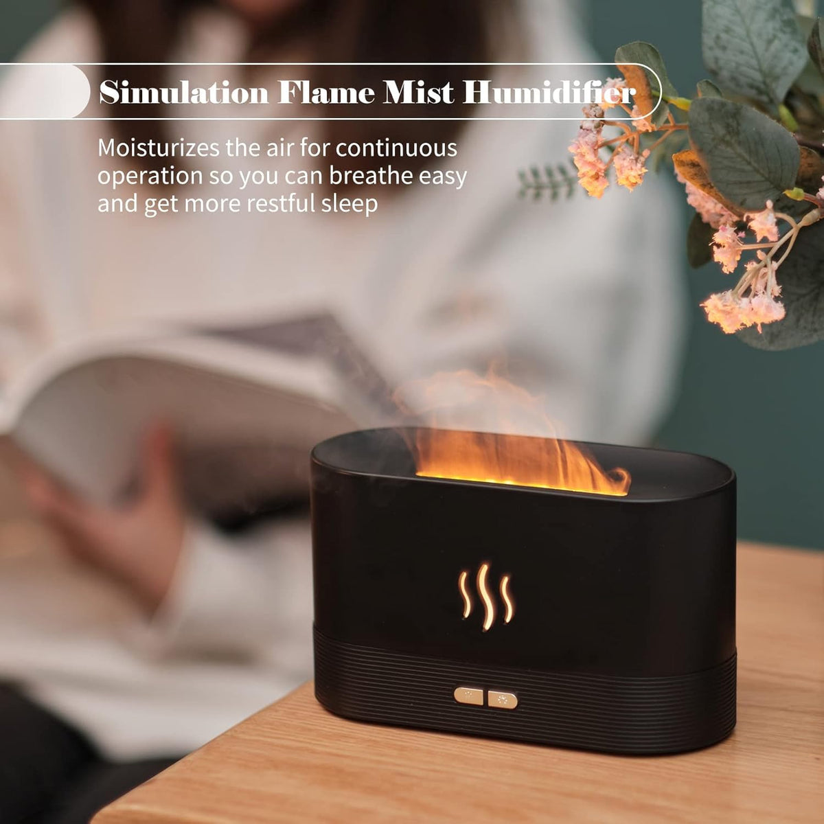 Eacam Simulation Flame Mist Humidifier