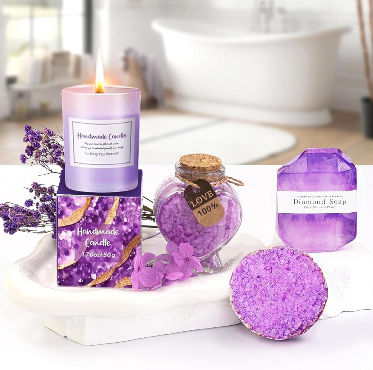 Birthday Gifts for Women,Happy Birthday Spa Gift Basket,Bath Relaxing Spa Gifts Basket for Her with Box,Festival Gift Baskets Sets for Mom,Sister,Best Friend,Wife,Daughter,Girlfriend