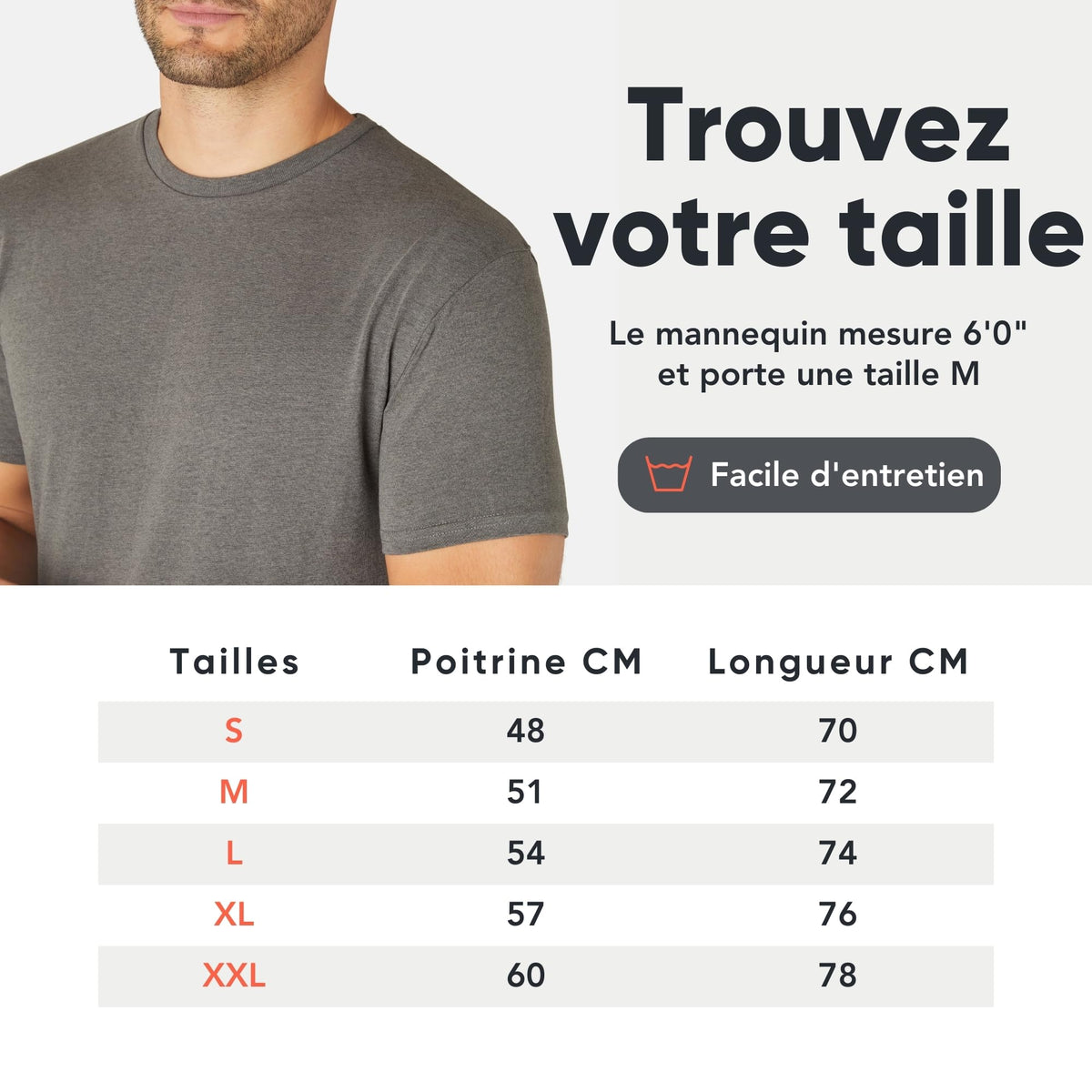 T-shirts homme FM London en coton – lots de 3 ou 5