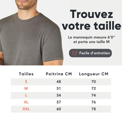 T-shirts homme FM London en coton – lots de 3 ou 5
