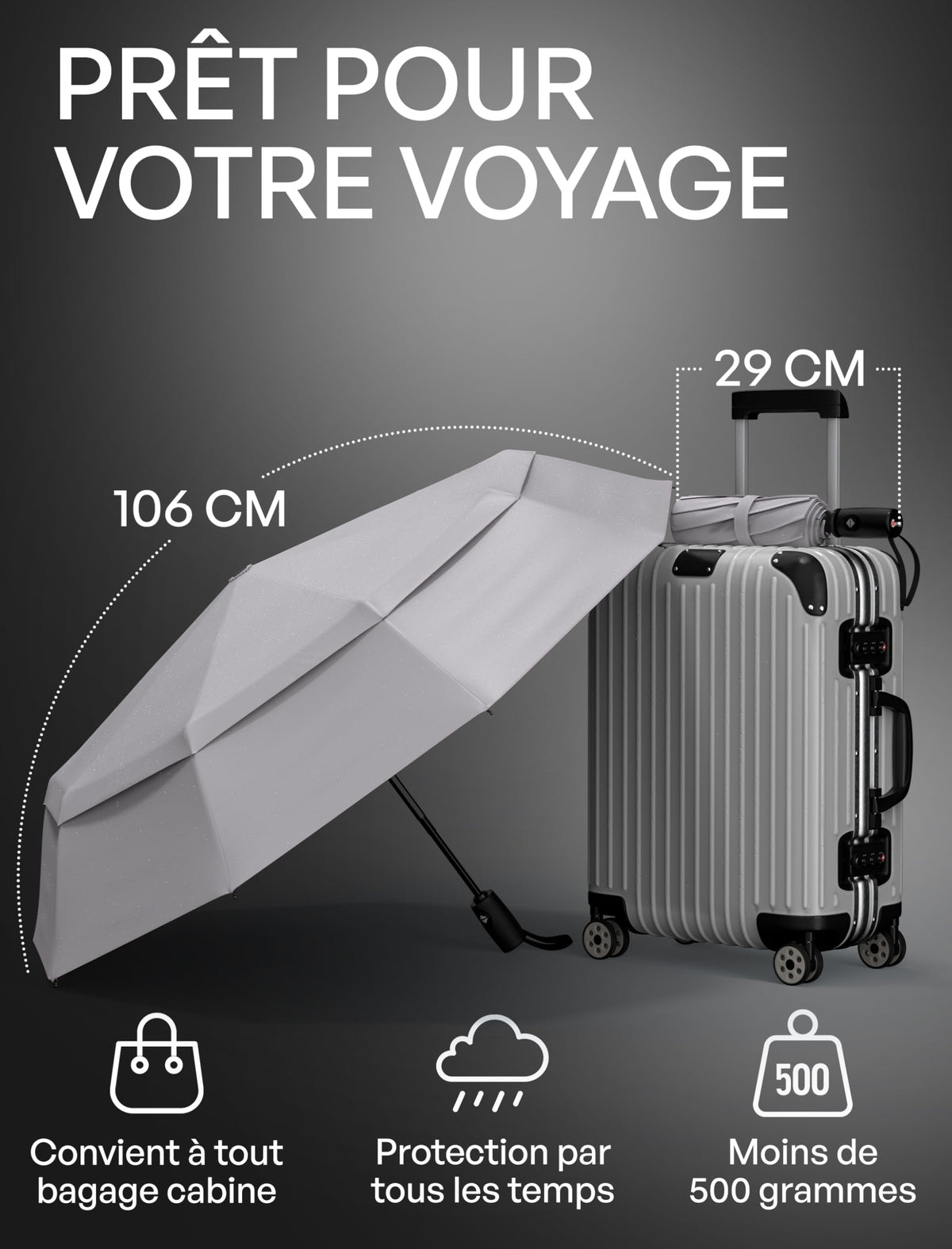 Parapluie pliant automatique Repel