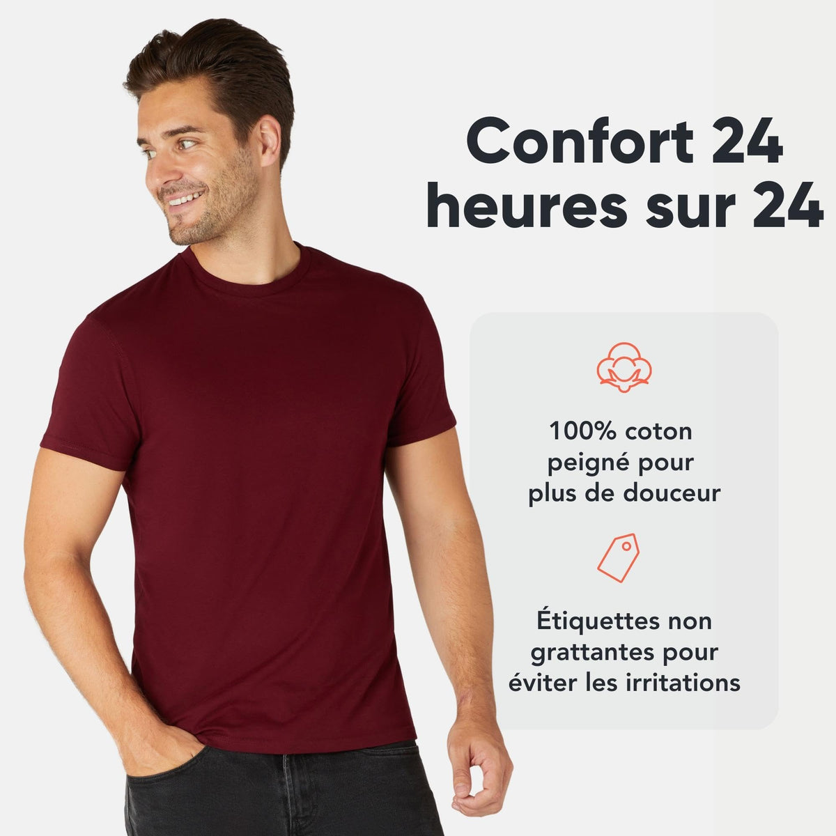 T-shirts homme FM London en coton – lots de 3 ou 5
